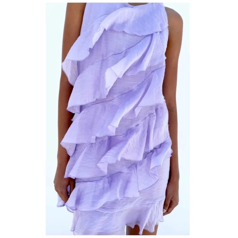 Lavender Zara Ruffle Dress